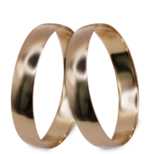 Par Aliança de Casamento - Ouro 10k - 4mm - JF2021